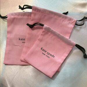 kate spade ♠️ new york pink jewelry dust bags